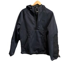 Filson Black 1/2 Zip Fleece Men's Hoodie Pullover Jacket Size XS